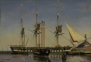 O Fregate "Niels Juel" perto da Guarda Principal em Nyholm