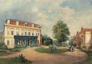 Emanuel Stöckler Casa de campo da família Albert Hardt em Hadersdorf, perto de Viena 1854