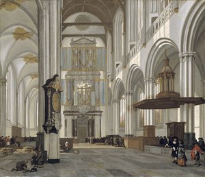 Interior da nova igreja, Amsterdã, 1657