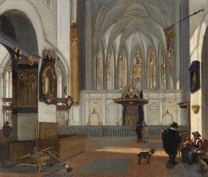 Vista do coro da igreja de São João em Utrecht