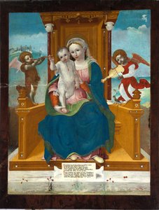 Nossa Senhora e o Menino com anjos de Emanuele Macario