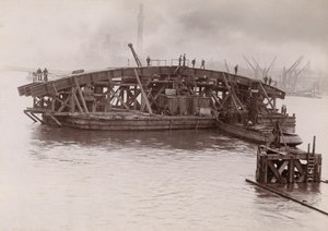 Construção da Ponte Vauxhall, Londres, 1903-1904 de Emberson and Sons