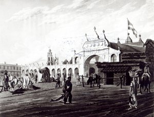 Market Place, gravado por Daniel Havell (1785-1826) 1820
