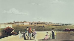 Vista geral de Buenos Aires da Plaza del Toros, de ilustrações pitorescas de Buenos Aires e Montevidéu, 1820 de Emeric Essex after Vidal