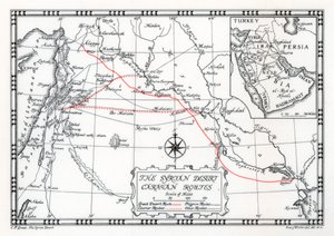Rotas de caravana, correio e peregrino no deserto da Síria, 1937 de Emery Walker