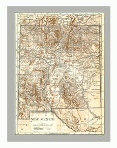 Mapa do Novo México, c1900s. de Emery Walker