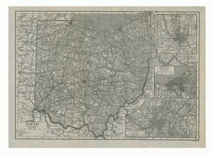 Mapa de Ohio, EUA, c1910s. de Emery Walker
