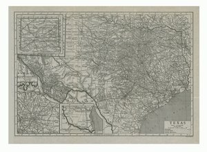 Mapa do Texas, EUA, c1910s. de Emery Walker