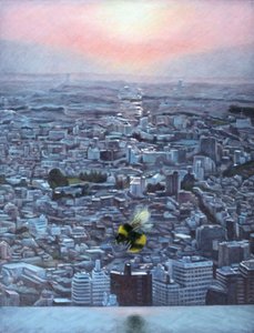 Fim do dia, 2012 (óleo sobre tela) de Emiko Aida