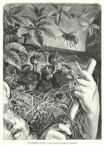 O Primeiro susto (litho) de Emil (after) Schmidt