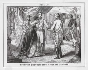 Partida da arquiduquesa Marie Louise da Áustria para França de Emil Eugen Sachsse