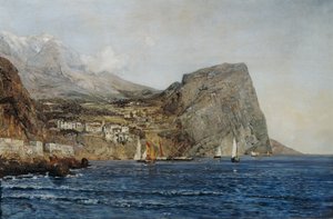 Paisagem costeira na Dalmácia de Emil Jakob Schindler