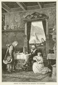 Werner, o trompetista e Margaret von Sackingen de Emil Limmer