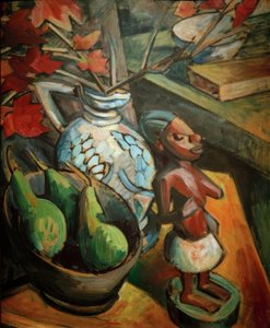 Stillleben mit Negerfigur