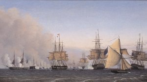A Batalha de Reden em 2 de abril de 1801 de Emil Normann