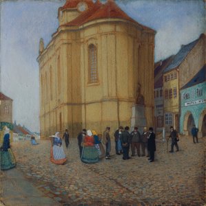 Igreja em Auscha de Emil Orlik