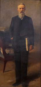 Retrato do compositor Nikolai Rimsky-Korsakov 1844-1908, c. 1900 de Emil Oskarovich Wisel