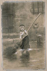 Cosette. Ilustração de Les Misérables de Victor Hugo, 1862