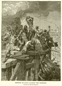 Defesa de Paris contra os normandos de Emile Antoine Bayard