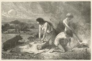 A arte de fazer pão na idade da pedra de Emile Antoine Bayard