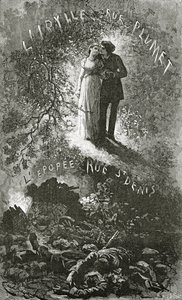 Marius e Cosette, século XIX (gravura de bw) de Emile Antoine Bayard