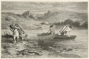 Pescadores na era da pedra polida de Emile Antoine Bayard