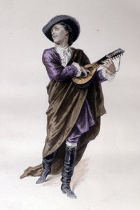 O Conde de Almaviva, personagem do barbeiro de Sevilha de Beaumarchais (1732 - 1799), criado em 1773. Ilustração de Emile Bayard.
