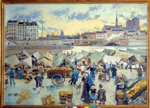 O mercado das maçãs no quai de l