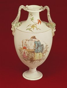 Vaso Wedgwood, final do século XIX de Emile Aubert Lessore