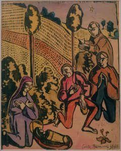 Adoração dos pastores de Emile Bernard