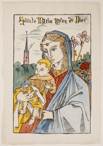 Santa Maria Mãe de Deus com um lírio de Emile Bernard