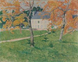 Casa entre árvores - Pont-Aven de Emile Bernard