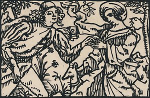 Ilustração para Villons Petit Testament, 1919 de Emile Bernard