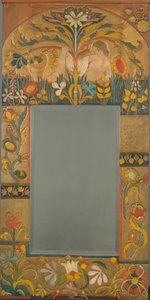 Moldura de espelho decorada com plantas, flores e duas figuras femininas, 1908 de Emile Bernard