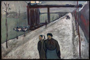 Quai de Clichy - 1887 (óleo sobre tela) de Emile Bernard