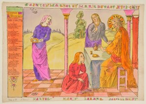Santa Marta e Maria perante Jesus Cristo de Emile Bernard