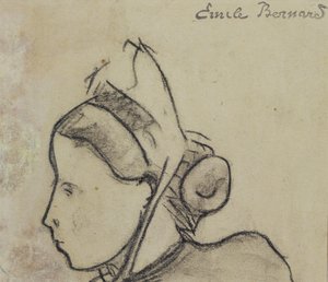 Estudo de uma mulher bretã de Emile Bernard