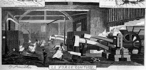 Forges de la Franche Comte: vista interna da fábrica de Rans, Jura (39)