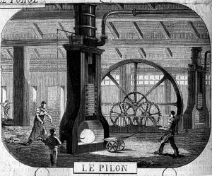 Forges de la Franche Comte: o pilão. Fábrica de Fraisans, Jura (39)