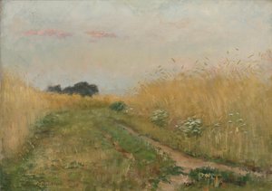 Paisagem de verão - Campo de trigo de Emile Claus