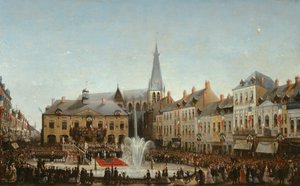 Cerimónia da inauguração da água da Lys em Tourcoing em 1863, 1864