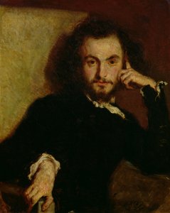 Retrato de Charles Baudelaire (1821-67) 1844 (óleo sobre tela) de Emile Deroy