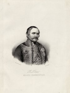 Milo Obrenovic I 1780-1860, príncipe da Sérvia, c.1838