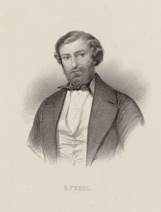 Retrato do compositor Giuseppe Verdi 1813-1901, ca 1860.