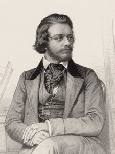 Retrato do pianista e compositor Theodor Leschetizky 1830-1915, ca 1860.