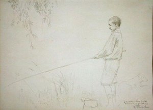 Pesca de Rapazes Jovens de Emile Friant