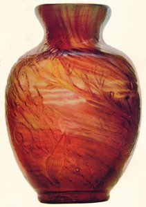 Vaso de vidro por E. Galle, c1846-1903, 1903 de Emile Galle