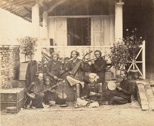 Músicos anamneses, Saigon, Cochinchina, 1866.