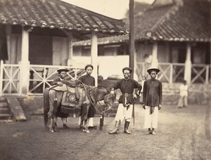 Rico Annamite montando um cavalo, Cochinchina, 1866.