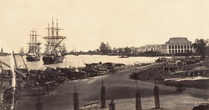 Vista do estabelecimento dos Mensageiros Imperiais, 1866. de Emile Gsell